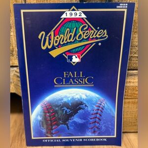 1992 Toronto Blue Jays Vs Atlanta Braves World Series Program Unscored Original